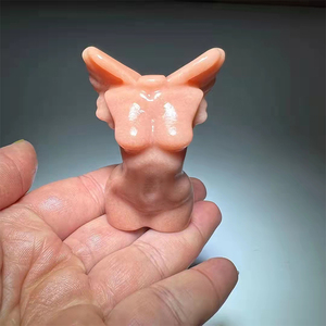 Cristaux de guérison Nu Sexy lepdolite Femme Modèle Corps <span class=keywords><strong>Figurine</strong></span> Avec Ailes - Product Image 4