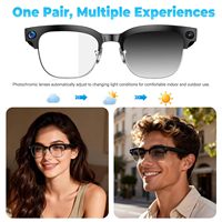 Lunettes Intelligentes IA avec Caméra 4K EIS, Assistant Vocal, Traduction, Application, Anti-tremblement et Fonction d'Appel Téléphonique