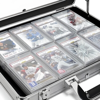 Boîte de présentation personnalisable en aluminium pour cartes, étui de transport pour cartes de sport, étui pour cartes gradées