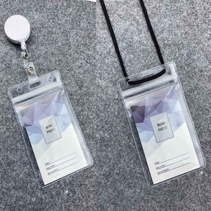 Wholesale of double-sided transparent soft waterproof exhibition badge <b>holders</b>, name tag sleeves, and plastic nurse badges/<b>ID</b> - Product Image 4