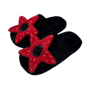 Carnivorous Flower <b>Slippers</b> Black Red Plush Anti-Slip Home <b>Slippers</b> Adult Standard Thickness - Product Image 5