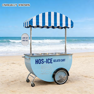 Chariot électrique commercial pour gelato et crème glacée avec rangement, idéal pour la restauration de rue et les services de location pour événements - Product Image 3