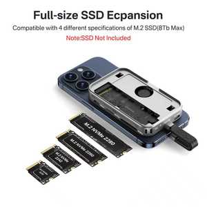 Carcasa Magnética para SSD, Hub USB C 6 en 1, Estación de Acoplamiento para iPhone 16 Max, Carcasa NVMe de 10 Gbps, Almacenamiento de Video ProRes, Adaptador PD de 100 W - Product Image 6