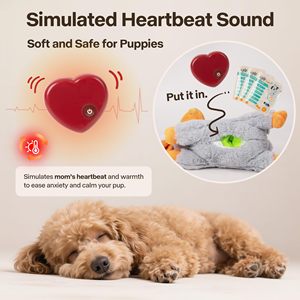 AFP Kit de iniciación para Cachorros para aliviar la ansiedad, juego esencial para perros recién nacidos, latido del corazón, ayuda para dormir, manta acogedora, paquetes de calor, cuerda de látex, juguete para masticar - Product Image 4