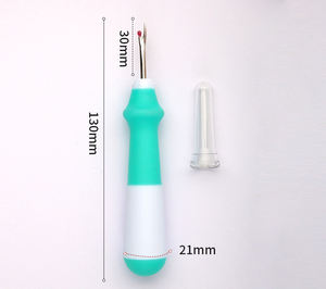 Çift renkli dayanıklı silikon kolu zanaat bıçak el dikiş çapraz dikiş aracı kuşgözü kesici dikiş Ripper dikiş aksesuar - Product Image 6