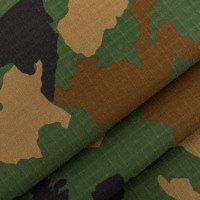 Tissu Ripstop Camouflage Ignifuge TC 65/35 Imperméable Anti-Déchirure pour Uniformes et Vêtements d'Extérieur
