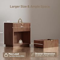 Table de chevet moderne minimaliste de style américain, écologique, couleur café, avec tiroirs, pour chambres, salons, hôtels, best-seller