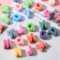 Perles en acrylique colorées à grand trou, lettres anglaises, perles lâches pour accessoires de bijoux DIY, accessoires de chaîne de téléphone portable, perles lettres
