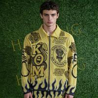 Nouvelle veste en tapisserie personnalisée pour hommes, manteau zippé en jacquard, streetwear personnalisé, veste bomber en tapisserie épaisse, vêtements d'extérieur