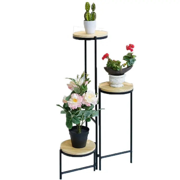 3 katlı Metal bitki standı raf çoklu saksı tutucu raf kapalı açık demir ekici çiçek standı