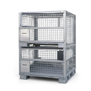 Jaula de malla metálica Toma Palete Gitterbox, contenedor de acero con malla de alambre para uso comercial a granel - Product Image 1