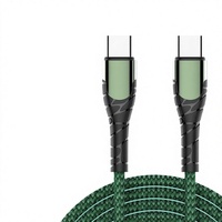 Câble de données USB-C vers USB-C en nylon tressé, charge super rapide 65W, 2 mètres