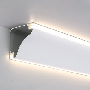 Profilé LED en aluminium à éclairage <span class=keywords><strong>indirect</strong></span> bidirectionnel pour montage mural, plafond ou en coin, bande lumineuse linéaire - Product Image 2
