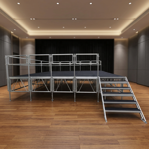 Plateforme de Scène Modulaire en Aluminium, Réglable sans Outil, Rectangulaire ou Carrée, Idéale pour Mariages et Événements - Product Image 1