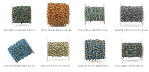 4-6 MM Chrysoprase Et Perle Collier Chaîne En Laiton Plaqué Or 24k Bijoux Trouver Charms Bracelets Wire Wrap Wholesale Gemstones - Product Image 4