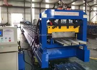 Machine de formage de tuiles entièrement automatique en acier galvanisé de type fermé à emboîtement en queue d'aronde de haute précision avec pompe et engrenage