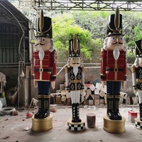 Statue de Casse-Noisette Géante en Fibre de Verre, Étanche et Résistante aux UV, pour Noël, Tailles 5ft, 8ft, 12ft, Usage Commercial Extérieur