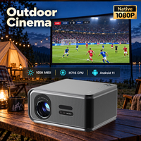 Projecteur stéréo HIFI 8K, Android TV, vidéo HD native 1080P, Smart WiFi, mise au point automatique, projecteur de cinéma maison extérieur