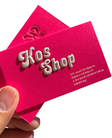 Cartes de Visite Gaufrées 3D Haut de Gamme sur Papier Couché, Estampées à Chaud et Imprimées Offset pour Image de Marque et Marketing d'Entreprise