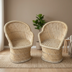 Direct Factory Manufacturer Exporter's European Antique Bent Wood Cane Velvet Covered Wing <b>Back</b> Manual Chair Living Room - Product Image 3