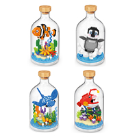 Nouveau jouet de construction en briques DIY, mignon et éducatif, mini blocs de construction en plastique pour enfants de 5 à 7 ans, modèle d'animaux de la jungle