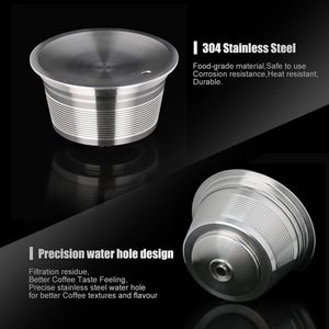 Capsule de café réutilisable en acier inoxydable, compatible avec les capsules Dolce Nestl, coque filtrante en métal pour machine à café - Product Image 3