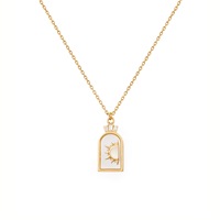 Dernière tendance 2025 cadeau femmes fournisseur bijoux de mode livraison directe ins verre transparent cocotier oeil pendentif collier