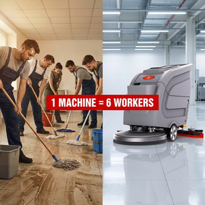 CleanHorse XP530E - <span class=keywords><strong>Fregadora</strong></span> <span class=keywords><strong>de</strong></span> Pisos a Batería con Disco Único <span class=keywords><strong>de</strong></span> 530 mm, Máquina Comercial para Limpiar Pisos <span class=keywords><strong>de</strong></span> Mármol y Azulejos - Product Image 4