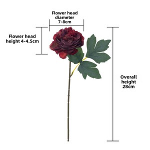 Fleur de pivoine artificielle unique en soie de haute qualité pour la décoration de mariage, de maison et de fête - Product Image 5