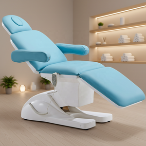 Camilla de Masaje Eléctrica LAFO Moderna y Ajustable con 3 o 4 Motores, de Plástico ABS de Lujo, para Estética y Pestañas, con Taburete y Carro - Product Image 3