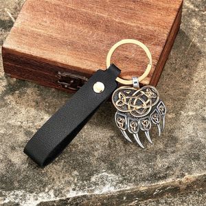 Porte-clés Viking Celtic Patte d'Ours en Alliage de Zinc, Pendentif Métallique Unisexe, Breloque Cadeau Thème Animal - Product Image 3