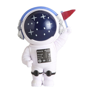 Astronaut Cake Toppers PVC Set Starry Blue Electroplated Reusable Birthday Party Decorations - Product Image 5