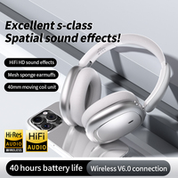 Auriculares Inalámbricos Over-Ear para Juegos, Música, Sonido de Alta Fidelidad, Micrófono con Cancelación de Ruido ANC, Resistentes al Agua IPX-4, para Teléfono Móvil