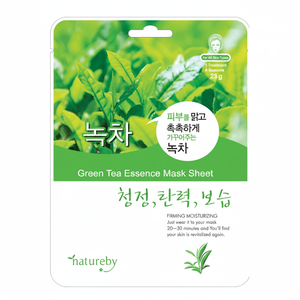Mascarilla Facial de Té Verde NATUREBY 23g, Producto Hidratante para el Cuidado Facial y del Cuello, Fabricado en Corea, CEJ BEAUTY - Product Image 2