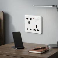 Prise plate universelle, prise universelle standard européenne, port USB, design compact, prise de courant domestique
