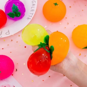 Balle de décompression transparente en plastique, simulation d'œuf réaliste, jouet à presser en forme de fruit, balle anti-stress pour jeunes de 15 à 35 ans - Product Image 3