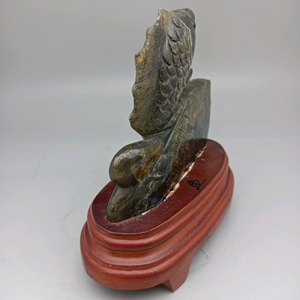 Natural Gemstones Labradorite 130x130x70mm Fish Carving For Holiday Decoration - Product Image 4