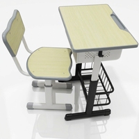 Meubles scolaires de haute qualité personnalisés, bureau d'étude individuel pour l'école, bureau d'étude réglable individuel et ensembles de chaises