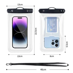 New Clear TPU Waterproof Floating Cell Phone Pouch Dry Bag Case Touch Screen Phone Water Proof Bag Cover