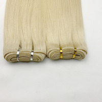 Double Trame Machine Russe Brut 100% Remy Cheveux Vierges 100g 20 22 pouces Main Attachée Genius Trame Extensions de Cheveux Humains