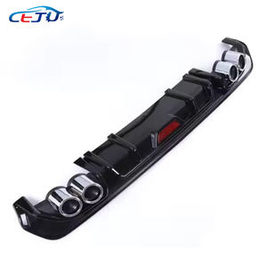 Difusor de labio de parachoques trasero de coche ABS negro brillante con puntas de escape de luz de freno para <span class=keywords><strong>Nissan</strong></span> Sylphy Pulsar Sentra S SV SR B18 2020-2023 - Product Image 5