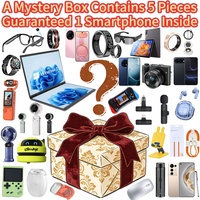Boîte mystère de gros garantie avec smartphone inclus, téléphone portable 3G 4G 5G, tablette, montre connectée, écouteurs, 5 gadgets aléatoires