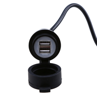 Chargeur de téléphone portable GPS étanche pour moto, double alimentation USB, prise de charge pour guidon de 7/8-1 pouces, ATV, UTV