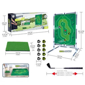 어린이 치핑 골프 게임 연습 매트 골프 놀이 세트 성인, 가족, 어린이를위한 2 가지 놀이 모드가있는 실내 야외 게임
