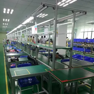 Jalur Produksi Peralatan Jalur Perakitan Konveyor Sabuk Bohlam LED Otomatis Kualitas Handal