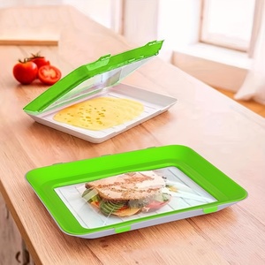 Plateau de conservation alimentaire pour fruits de mer, bœuf, jambon, pour maintenir la fraîcheur, réutilisable, organisateur de réfrigérateur, outil de cuisine - Product Image 1