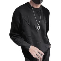 Pull en acrylique tricoté ample et élégant pour homme, collection automne/hiver 2025 – Bestseller décontracté à col rond, cool, stylé et tendance