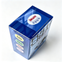 Boîte en plastique transparente personnalisée pour l'emballage de lait en poudre, revêtement anti-rayures, fond à fermeture automatique, ligne de pliage souple