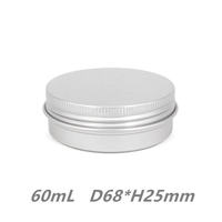 Kaleng Bulat Hitam Perak dari Aluminium, Wadah Kosmetik Logam, Stoples Penyimpanan Kosong untuk Salep, Lip Balm, Krim, Krim Penghilang Tato