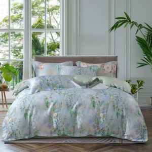 Ensemble de couette imprimé de style européen, couette d'été fraîche d'été lisse et lavable en soie, couette de style mince Tencel - Product Image 1